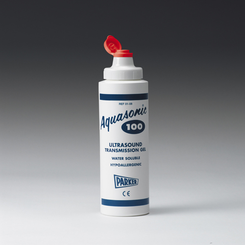 Ultrasound Lotions & Gels ORIGINAL BLUE * 0.25 Liter (8.5oz) Bx/12 * World Standard for Medical Ultrasound Transmission, AQUASONIC 100 is the most widely used gel for diagnostic and therapeutic medical ultrasound * Recommended for all procedures where a viscous gel is required * Acoustically correct for the broad range of frequencies used * Completely aqueous, will not stain clothing or damage transducers * Unique can't be copied formula is hypoallergenic, bacteriostatic, non-sensitizing and non-irritating * No formaldehyde * Not a spermicide * Used and recommended by leading manufacturers of medical ultrasound equipment worldwide *