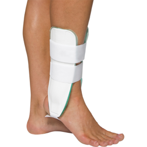 Ankle Braces & Supports Features & Benefits
* Anatomically designed semi-rigid shells lined with the patented Duplex(TM) aircell technology for support and graduated compression during ambulation * The compression promotes efficient edema reduction in addition to helping accelerate rehabilitation from ankle sprains * Anatomically designed for acute ankle injury, post-operative use, chronic instability and ankle sprains grade I, II, and III * PDAC Assigned Code: L4350