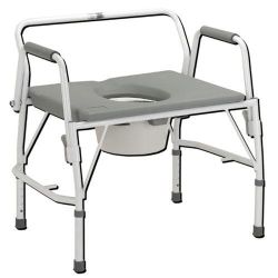 Bedside Commodes Assembled * Bariatric * Drop Arm for easy transfers * Accomodates individuals up to 1000 Lbs. * Durable 1