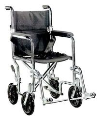 Wheelchair - Transpo FIXED ARMS, BLACK UPHOLSTERY * 17