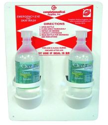 Eye Wash Stations & Bottles EYE WASH BOTTLES & SOLUTION * 16 oz. Filled Bottle Sterile isotonic buffered solution * Cleanses and refreshes * Helps relieve irritation * Active ingredient - Purified water