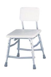 Bath& Shower Chair/Accessories With Back * Fully Assembled * 600 lb. Weight Capacity * Manufactured with 1