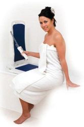 Tub Lifts The Bellavita is our new ultra modern automatic bath lift * Is easy to transport and stow away * It is ideally suited for use in the home or away * The lightest bathlift on the market at only 20.5 lbs * At 2.3