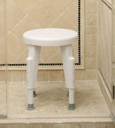Stand Up Assists * Allows for easy transfer into and out of the shower and provides a safe, comfortable seat for people who have difficulty standing for any length of time * Conveniently sized to fit into small spaces * Height adjustable legs: 16