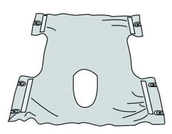 Patient Lifters, Slings, Parts With commode opening * Compares to joerns # 113-c * Designed to transfer a person from chair to bed or from commode to bed, car, etc. * 300 Lb. weight capacity * 26