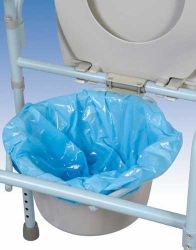 Commode Accessories Pack/7 * Carex Commode liners provide caregivers a convenient solution to easier commode cleaning and sanitation * Blue commode liner with absorbent powder * Up to 3 uses per bag * Caretaker ties handles and disposes of in trash * Eliminates messy commode bucket cleaning * Tie handles for quick and easy disposal * 7 disposable liners with super absorbent powder holds up to 2 quarts of liquid *