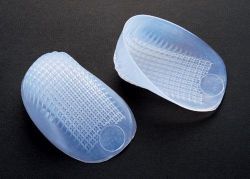 Heel Cups HEAVY * Large * (Over 175 Lbs) * Heavy TuliGel's are to be used in athletic or work shoes and feature higher ribs than the standard version * Combines the benefits of gel with Tuli's patented waffle design * Latex Free *