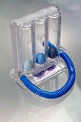 Spirometers Triflo II flow-oriented is a 3-ball incentive spirometer * Wide flow rate range from 600 - 1200cc/sec * Three color-coded balls / three chambers * Minimum flow imprinted on each chamber * Compact design and break resistant plastic