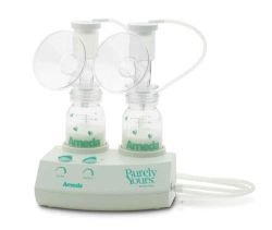 Breast Pumps for Mothers Milk Features Ameda HygienKit Milk Collection System * It provides numerous variations to mimic baby?s suckling * Operates on three power sources, including AC adapter, AA batteries or car adapter * Pump weighs only one pound * Eight adjustable suction levels and four cycle speeds * Warranty: 1yr on motor / 90 days on all else *