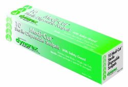 Scapel-Blades & Disp #10 Bx/10 * Satisfies regulatory guidelines for safe handling of sharps * Blade retracts with one simple motion and can be permanently locked inside the
handle for safe disposal * Sheffield stainless steel blade for exacting performance * Individually pouch packaged *