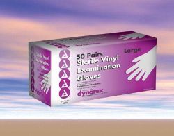 Gloves - Vinyl Small (Pairs) - 50 Pair/Box * Dynarex sterile vinyl exam gloves offer...unmatched comfort, strength and stretch
* Pre-powdered for easy donning
* Ambidextrous
* Pre-Cuffed
* Individual peel open package with inner wrap provides a sterile field and aseptic method of donning
* FDA 510k registered, meets or exceeds all current FDA regulations