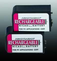 Electrodes & Accessories 9V long lasting Nicad Batteries Bx/2 *