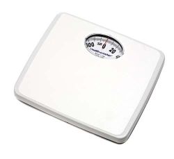 Scales - Bathroom Capacity of 300 lbs * Steel base * Easy-to-read-dial * White * Non-slip mat * 1 year warranty ** Platform Dimensions: 11 3/8