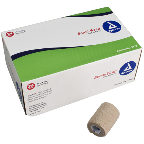 Self-Adherent Wraps A lightweight compression bandage which sticks to itself, but not to other materials or skin * Easily torn without scissors * Will not slip * Individually poly bagged *