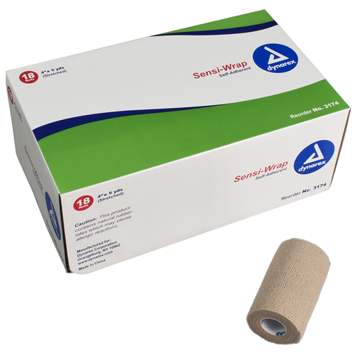 Self-Adherent Wraps A lightweight compression bandage which sticks to itself, but not to other materials or skin * Easily torn without scissors * Will not slip * Individually poly bagged *