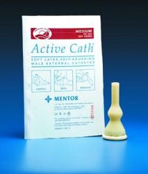 Male External Cathet Medium 28 mm Each * Self-adhering latex catheter for extended wear time * Features a shortened sheath with a wide, watertight adhesive seal * Can be used with any Freedom Leg Bag/Kit