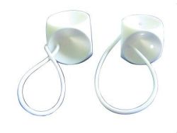 Pessaries With Drains * # 6 * Available both with and without drainage holes and a silicone tie to aid in removal * Designed for third degree prolapse, including procedentia, as well as a cystocele and rectocele * 100% Silicone