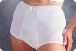 Reusable Briefs Ladies Heavy Fancy * White * Size 10 * 34