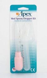 Eating Aids Medicine Spoon (translucent) clear * Medicine Spoon: 2 tsp (10mL) * Super Dropper Bulbs: (opaque) white, blue, pink * Super Dropper: 1 tsp (5 mL) *