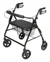 Oversize Rollator With Loop Bk Black Bariatric Alum Frame