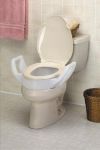 Elevated Toilet Seat w/Arms Elongated 19