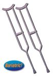 Crutches, Steel, H/D,Bariatric Adult (Pair)