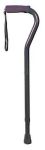 Deluxe Adjustable Cane Offset W/Wrist Strap-Black