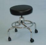 Classic Doctors Stool W/O Back W/ Foot Ring & Casters