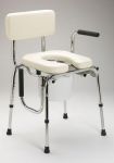 Drop Arm Commode With Padded Seat